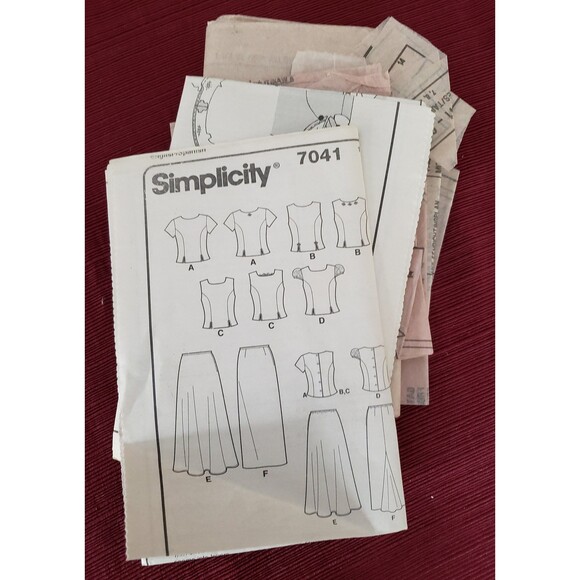 Sewing Pattern, Simplicity 7041, Girl, Plus, Formal, Top Skirt Size 7 8 10 12 14 - Picture 4 of 4